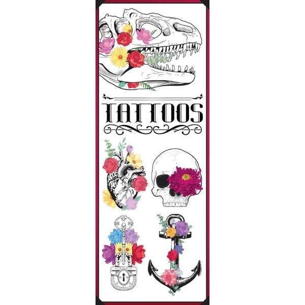 Floral Flash Tattoos Product Display Back