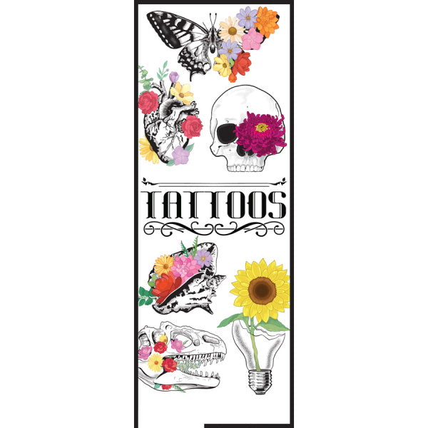 Floral Flash Tattoos Product Display Front