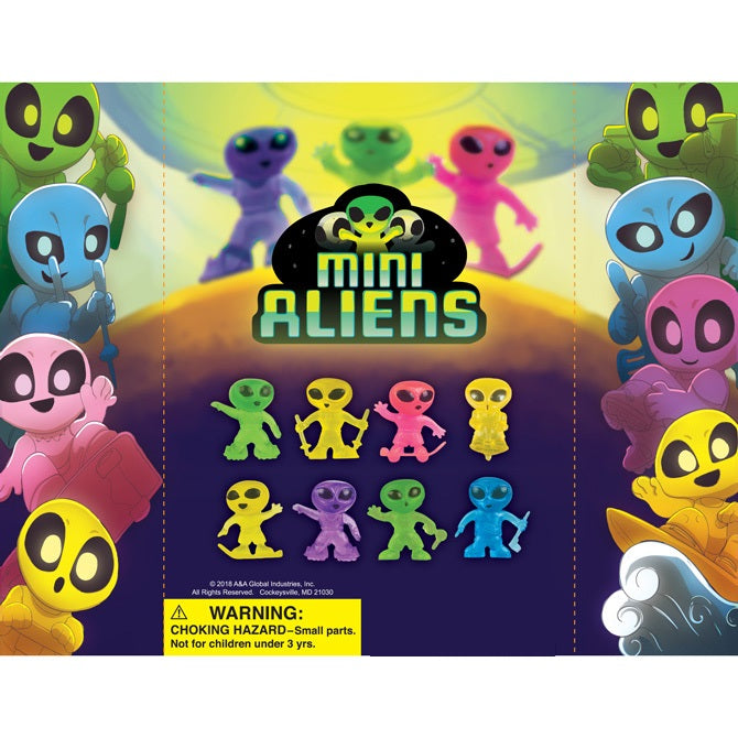 Foldable Mini Neon Aliens display