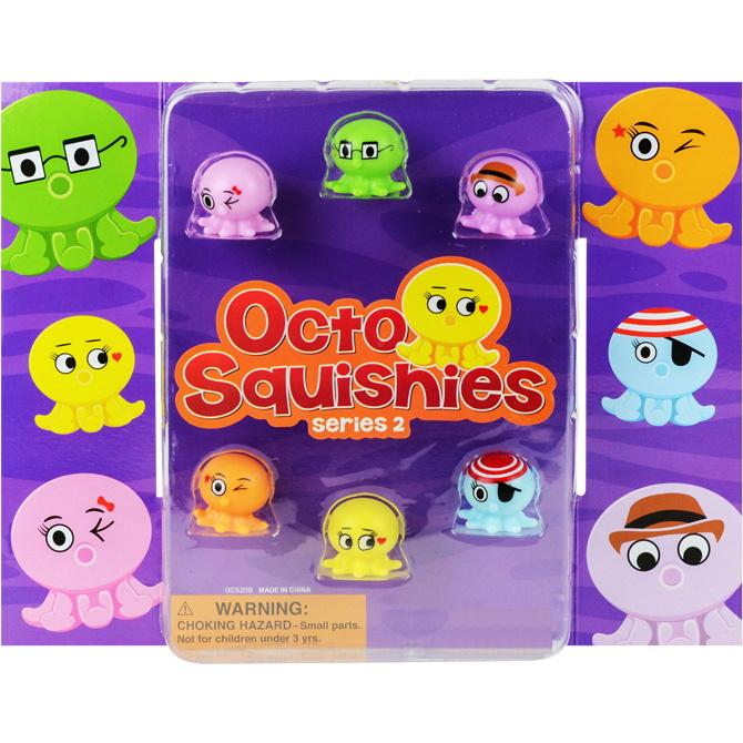 Octo Squishies Series #2 2" Capsules Product Display Back