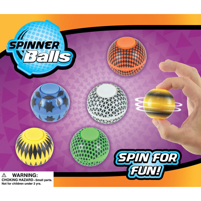 Fidget Spinner Balls Series #2  2" Self Vending Toys Product Display Back