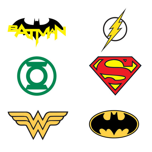 Bulk DC Comics Logo Tattoos 1200 ct