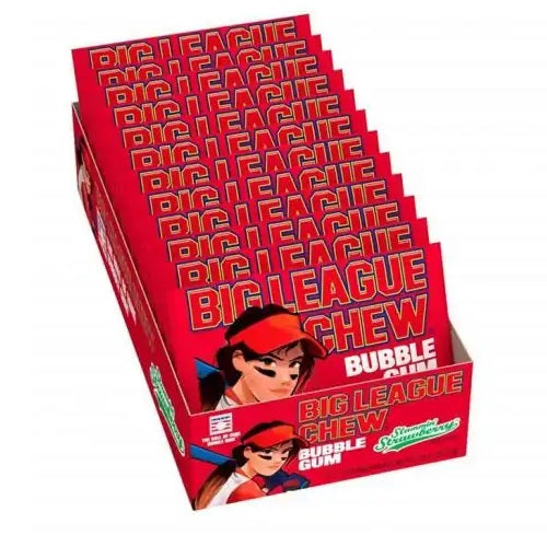 12 ct/Pouches per tray Big League Chew Slammin Strawberry