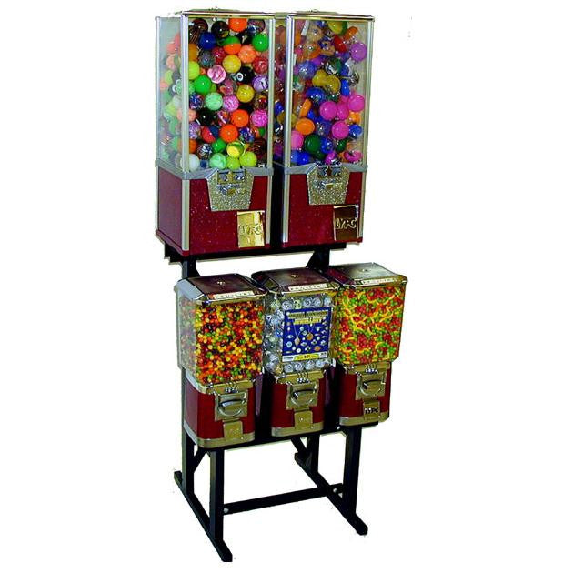 5 Unit Big Pro Combo Rack Vending Machine