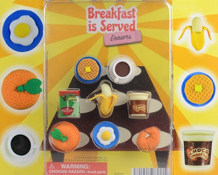 Breakfast is served 1 inch capsule display front side