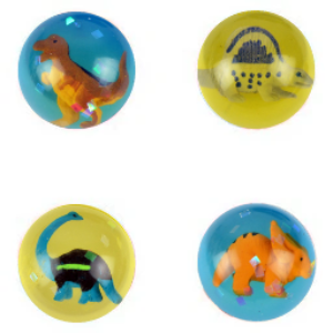 45 mm 3-D Dinosaur dino Super Bouncy Balls Product Image