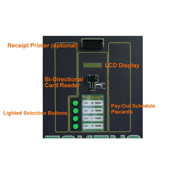 MC525RL-CC Standard Token Change Machine Product Options