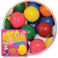 Dubble Bubble Mega Mouth Unfilled Giant Gumballs - 3 LB Bulk Bag - All City  Candy