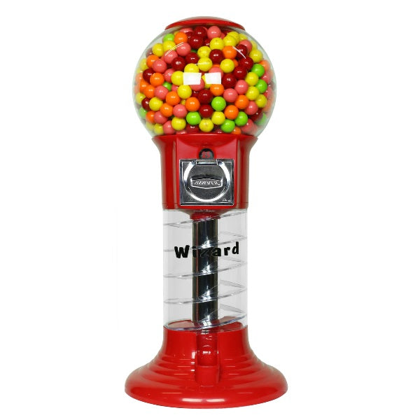 Mini Wizard spiral gumball machine in red