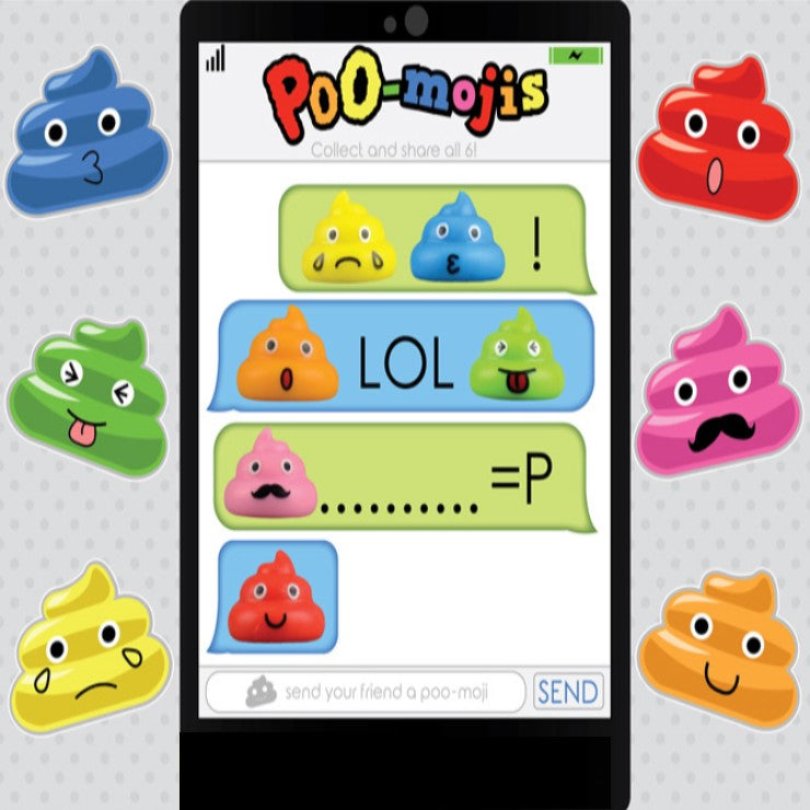 phone display card for poop-mojis