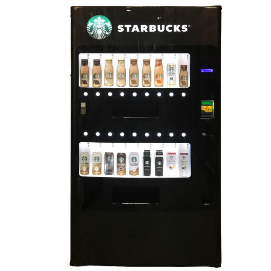 Front view of Starbucks LV2018 cold drink machine by Seaga Manufacturing