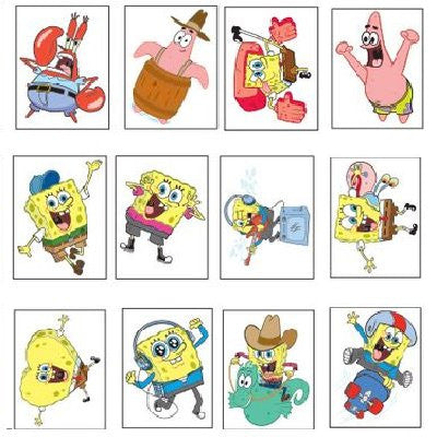 SpongeBob SquarePants Mini Tattoos bulk 2400 ct