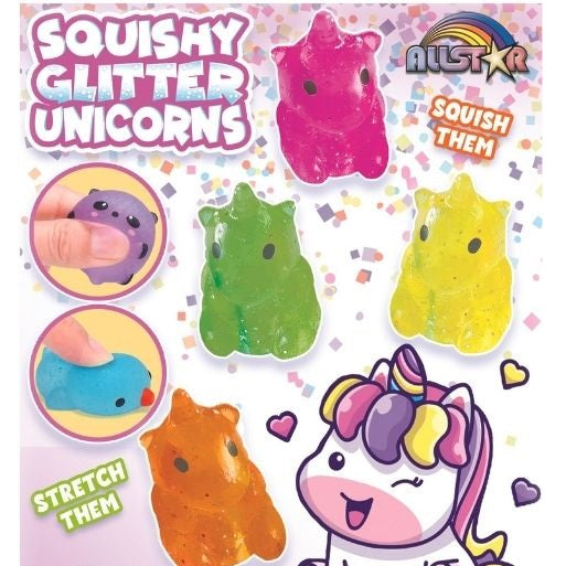 Display card for Squishy Glitter Unicorns vending capsules